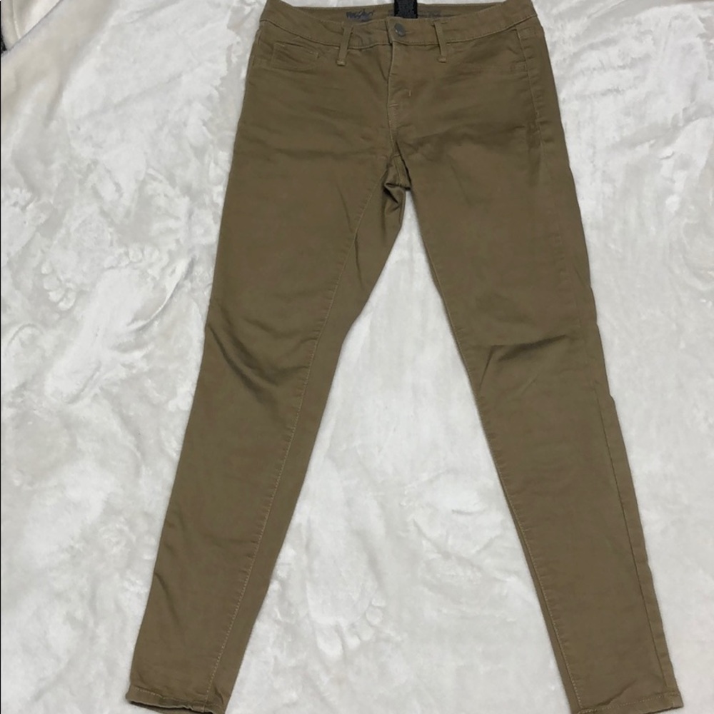 Khaki denim “leggings”